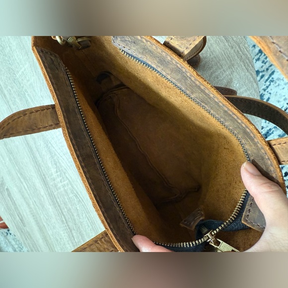 Portland Leather Goods Mini Crossbody Tote in Canyon - Picture 7 of 9